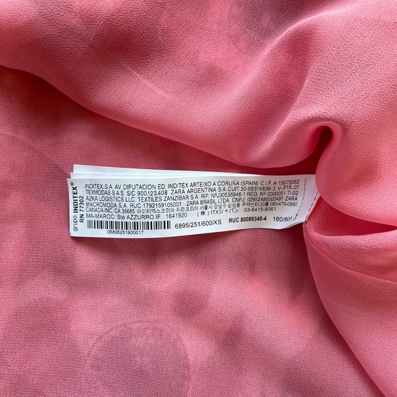 SOLD - Red and Pink Tie Dye Zara Dress - Picture 3 of 4